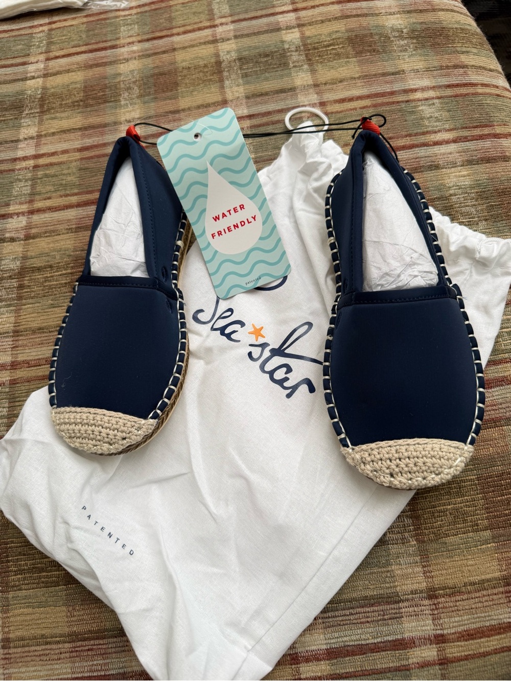 Kids Navy Water Shoes Espadrille Flats